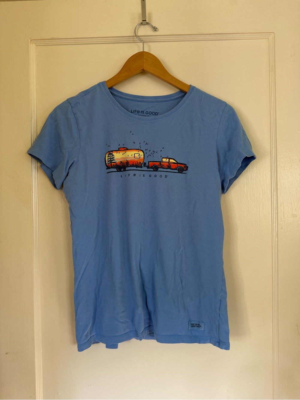 Life Is Good Light Blue Women's Crusher-Lite Tee